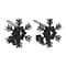 Haute Decor Matte Black Original MantleClips with Snowflake Icon, 2ct.